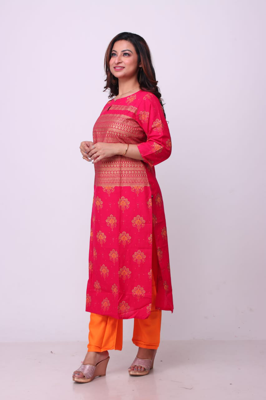Women's red printed Modal Suits