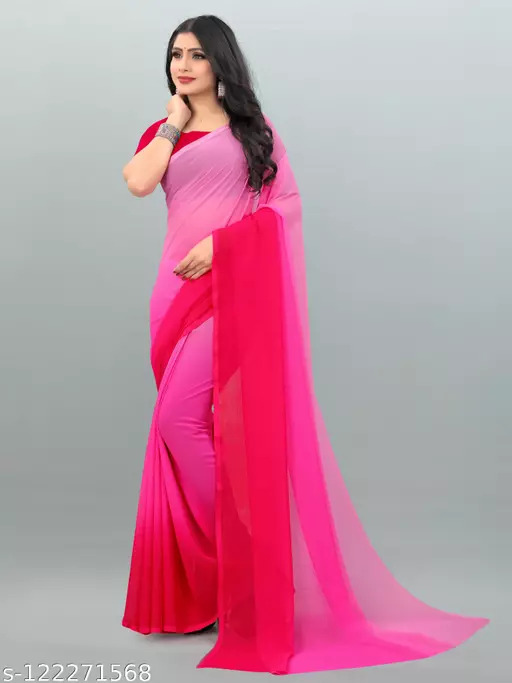 Anand Sarees, Fashion Ombre Georgette Saree with Blouse Piece