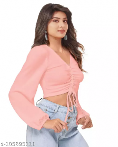 DHUNKI WOMEN CENTRAL LACE CROP TOP